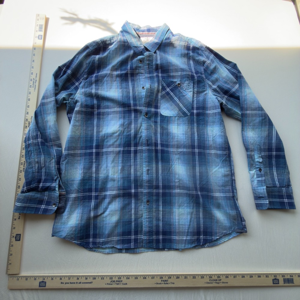 Flag & Anthem Tyler Flannel Shirt – Navy / Blue Size XL  # 197  TimothyB